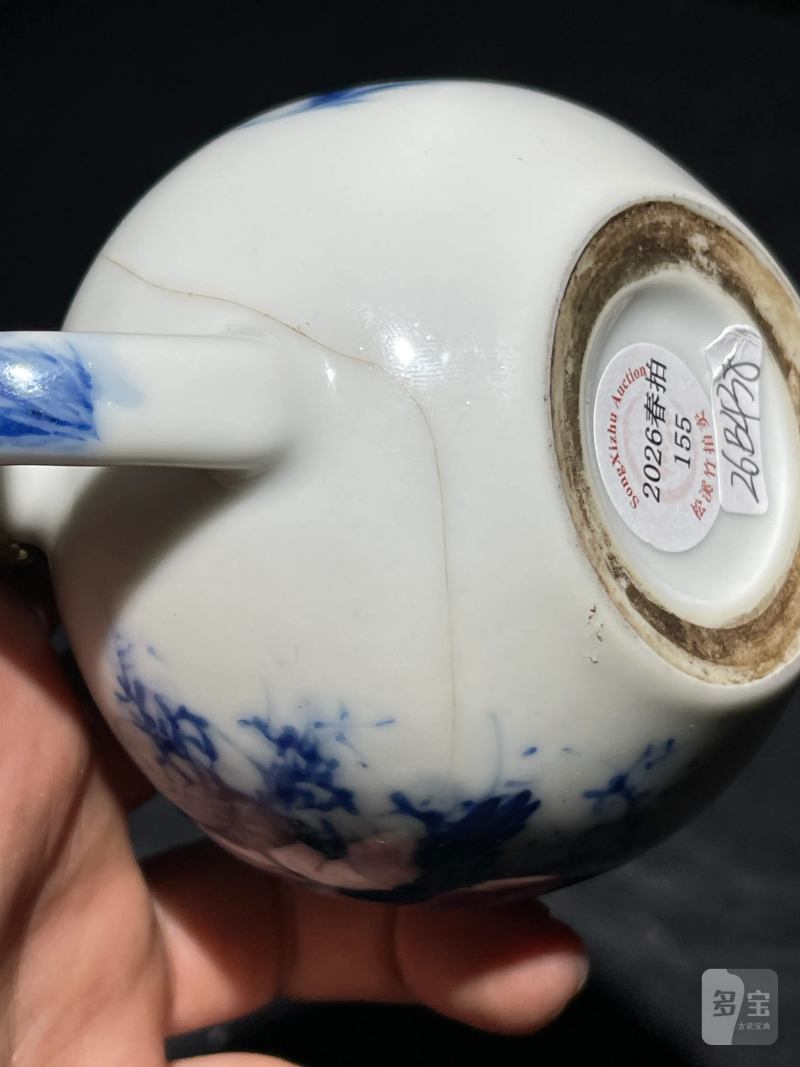 民国 王步青花花鸟纹执壶 - 图13